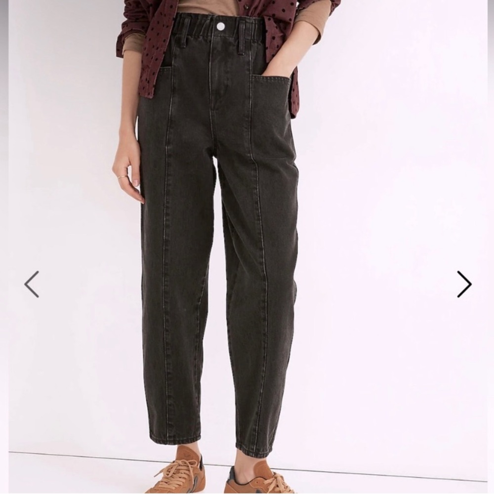 Madewell Pull-On Balloon Jeans in Hobson Wash: Paperbag Edition